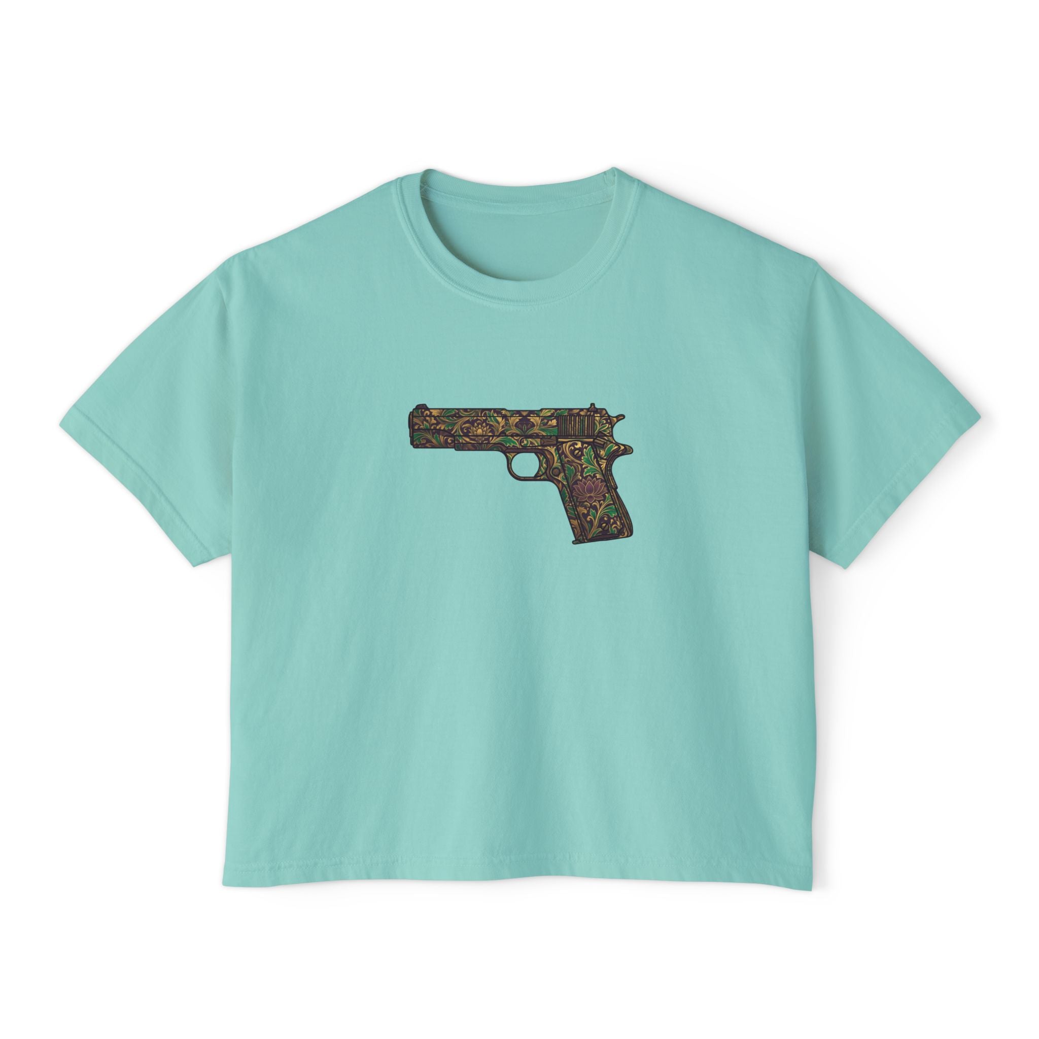 The Floral Collection-Pistol- Women's Boxy Tee