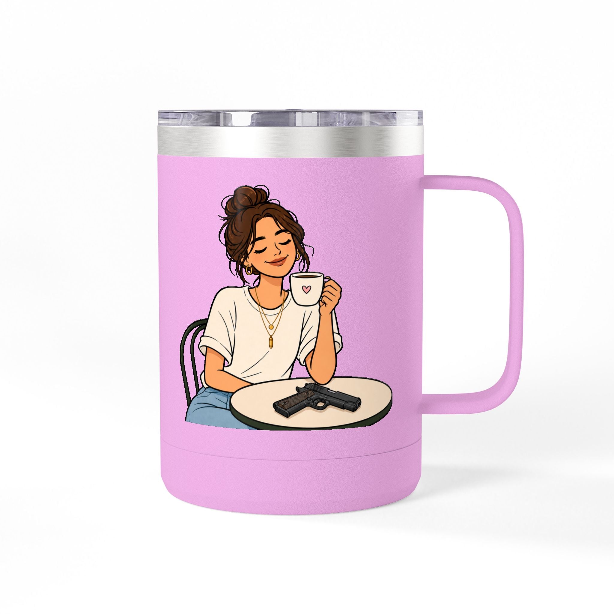 Beans and Bullets-15oz Travel Mug Tumbler