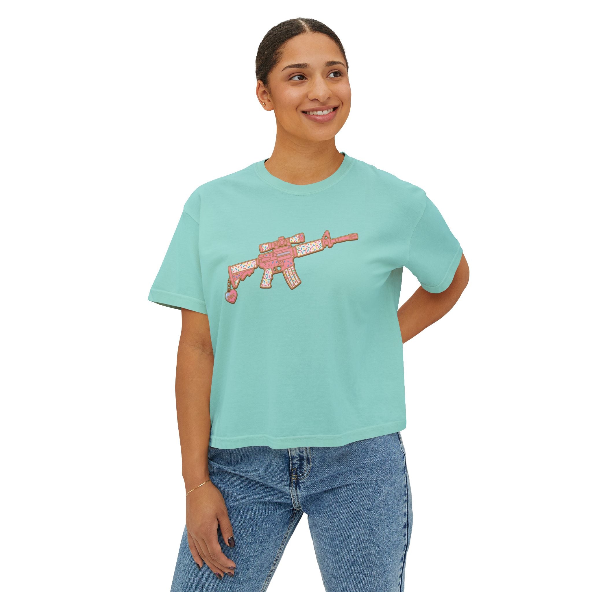 The Signature Sprinkles- AR Rifle- Women's Boxy Tee