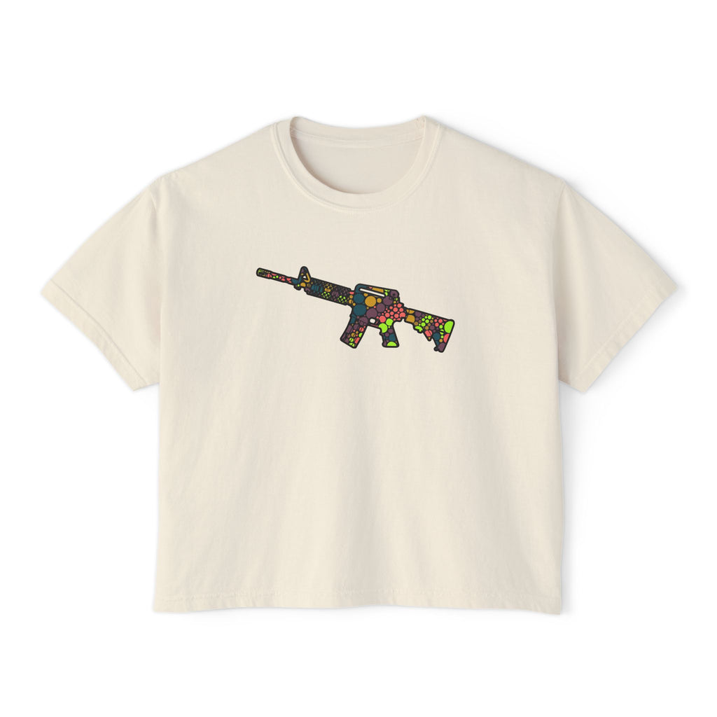 The Dots Collection- AR-15 Graphic-Women's Boxy Tee