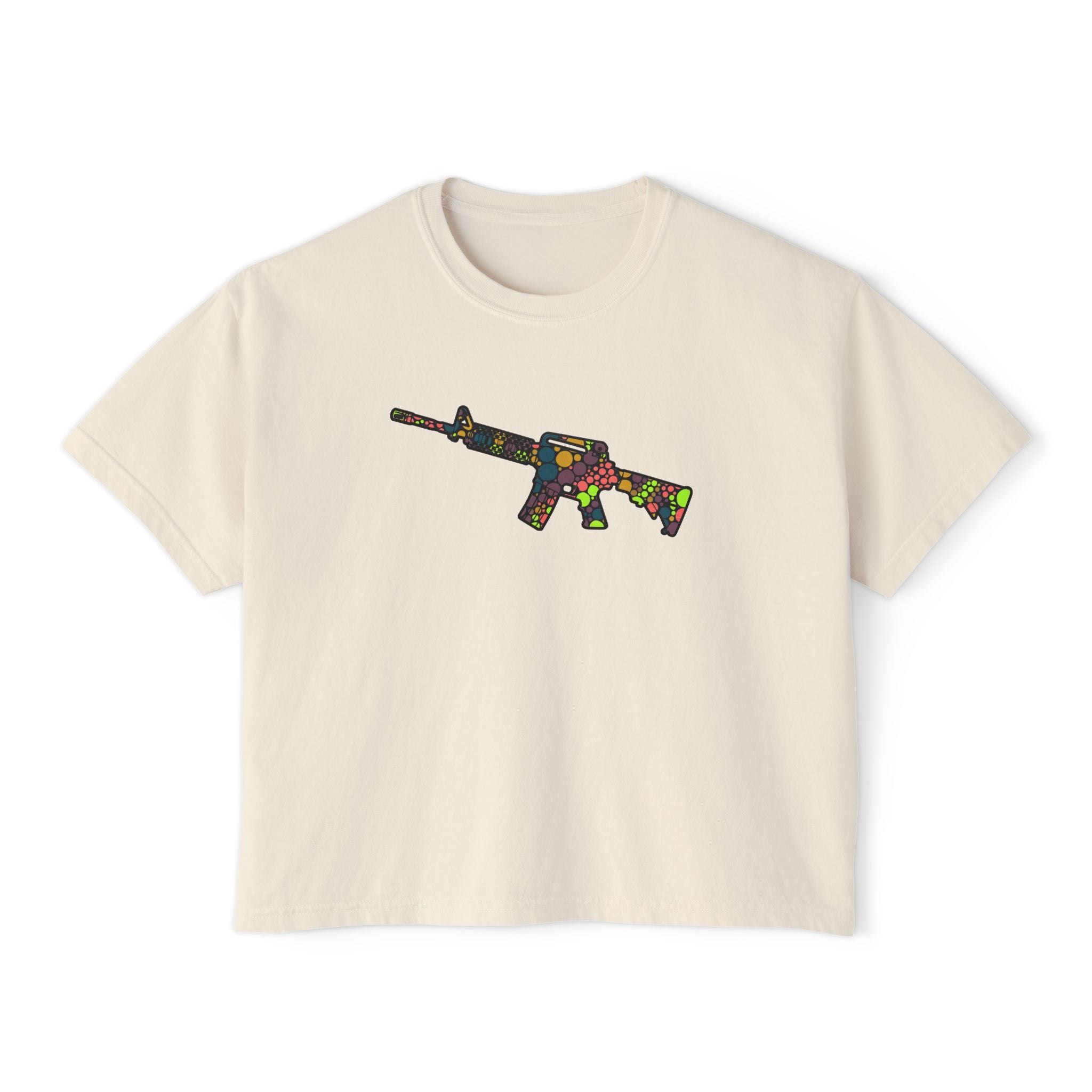 The Dots Collection- AR-15 Graphic-Women's Boxy Tee