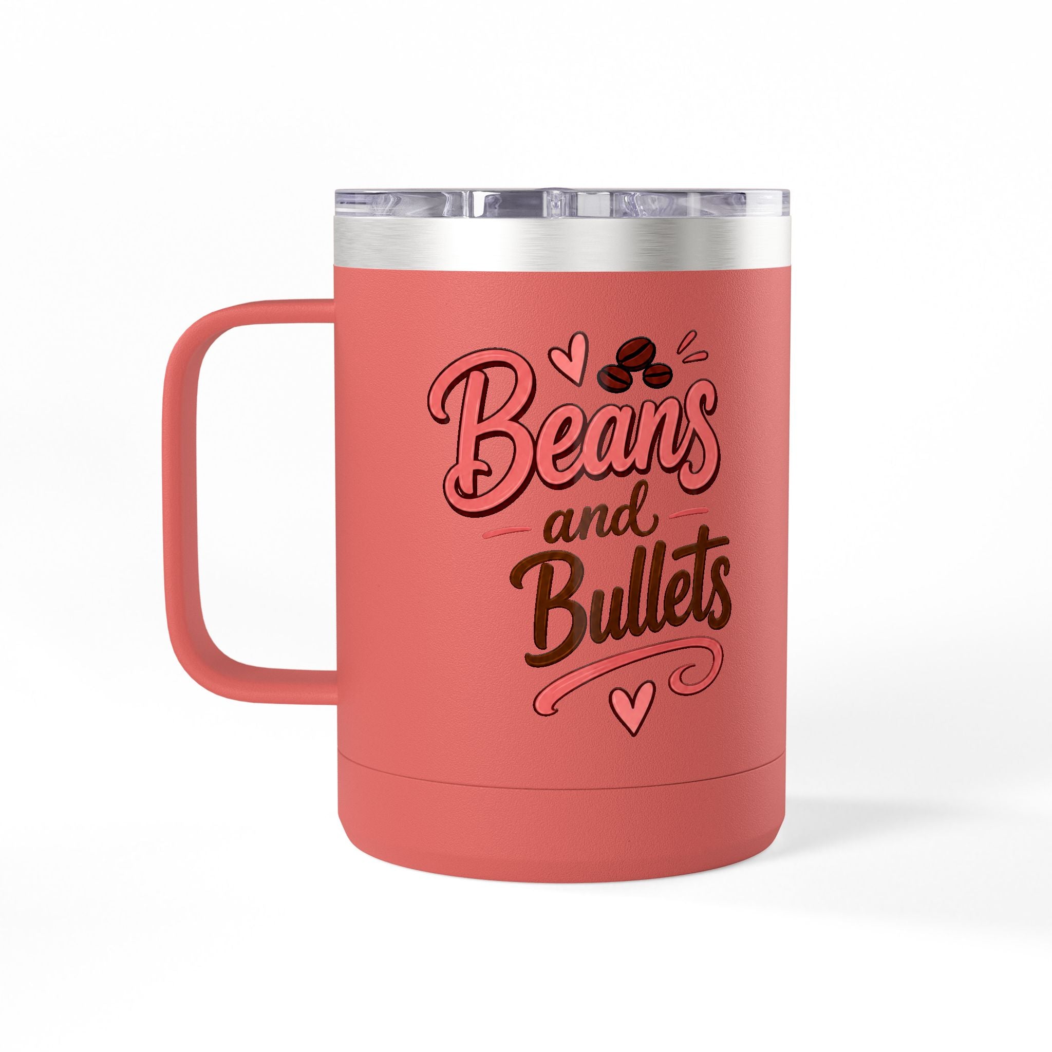 Beans and Bullets-15oz Travel Mug Tumbler