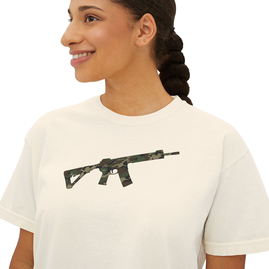 The Camo Collection-AR-Style Rifle- Women's Boxy Tee