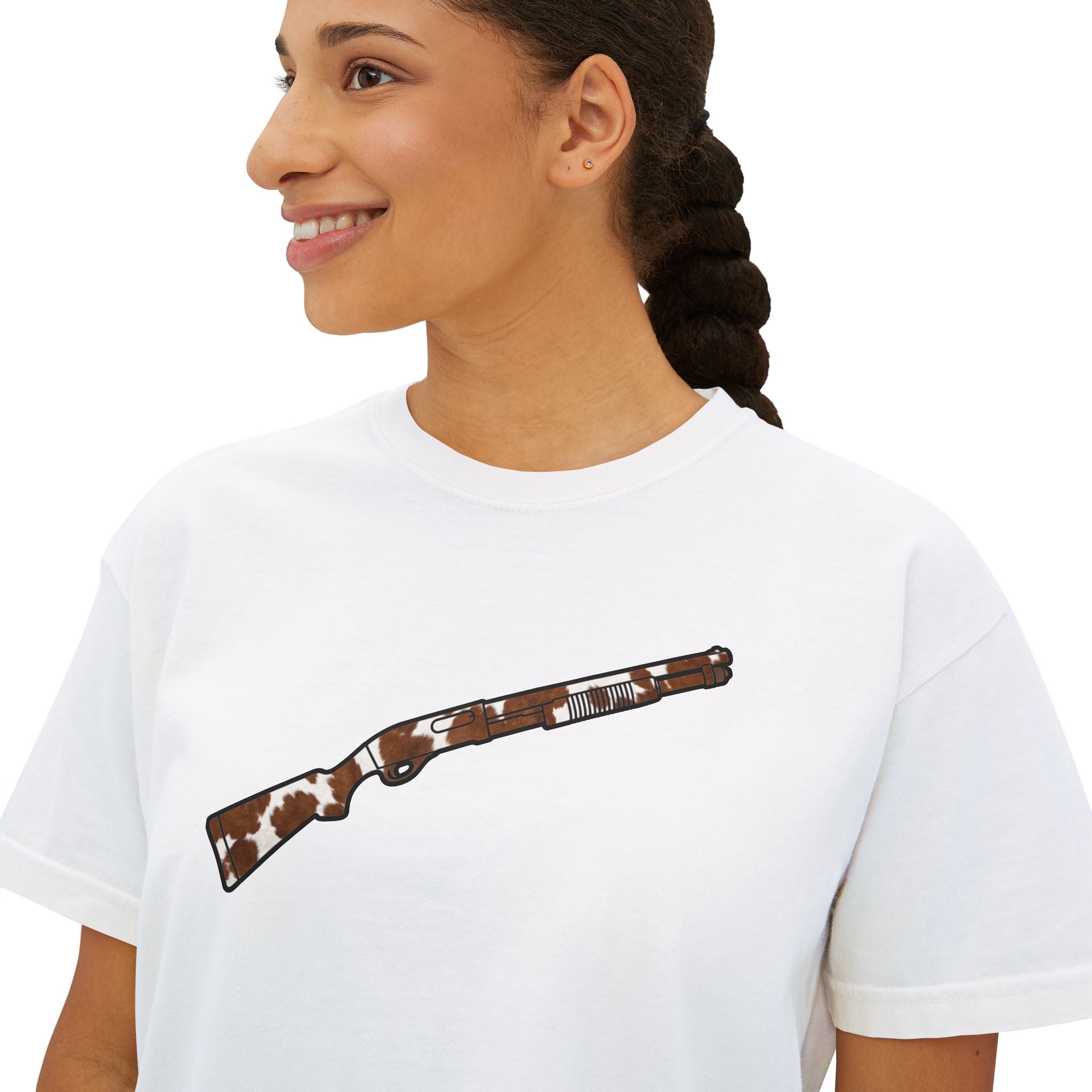 The Cowhide Collection-Shotgun-Women's Boxy Tee