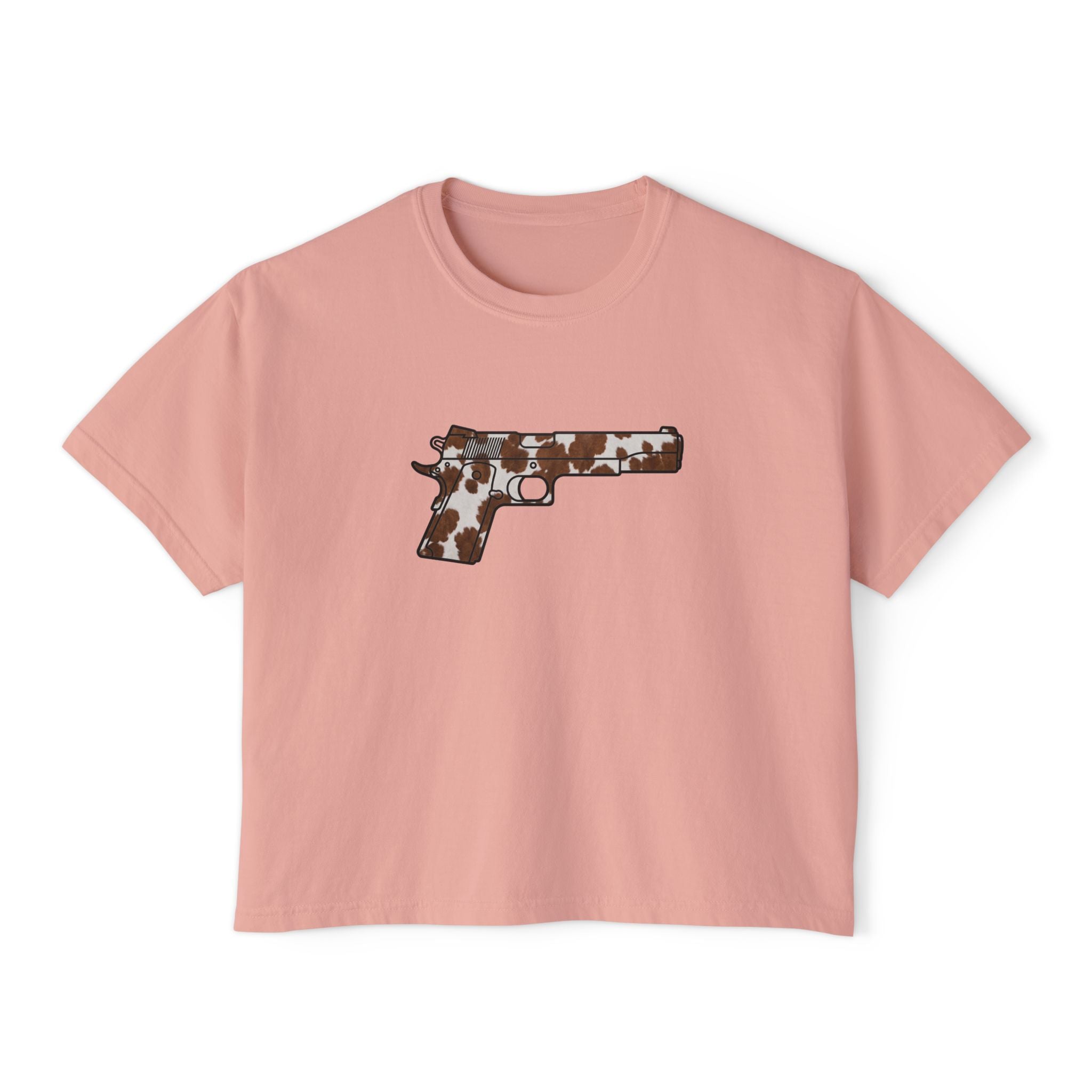 The Cowhide Collection- Pistol- Women's Boxy Tee