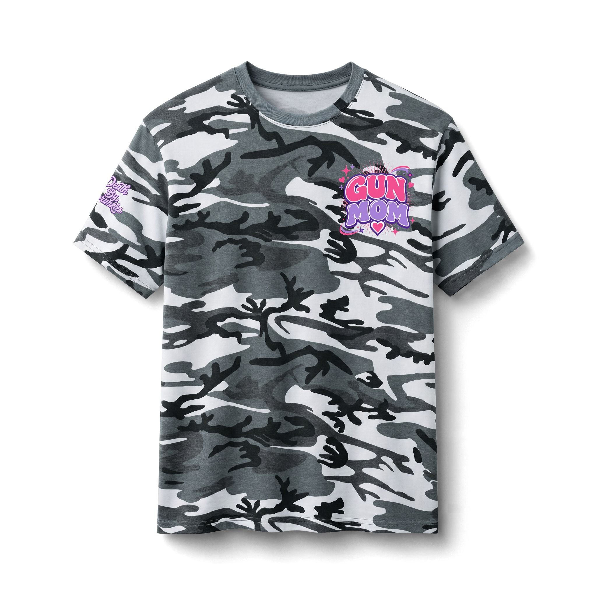 "GUN MOM" Graphic Cotton Shirt