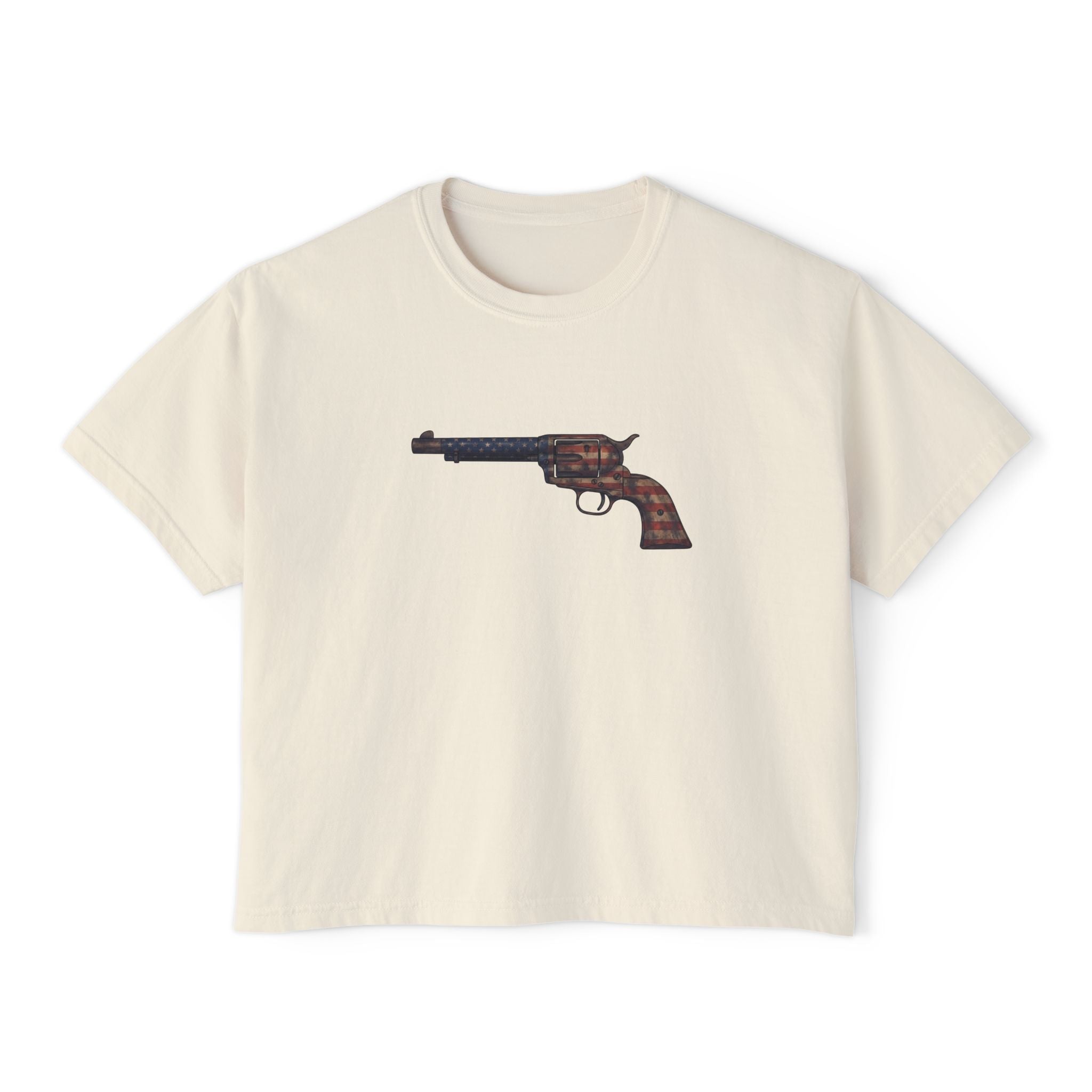 The US Flag Collection-Revolver- Women's Boxy Tee