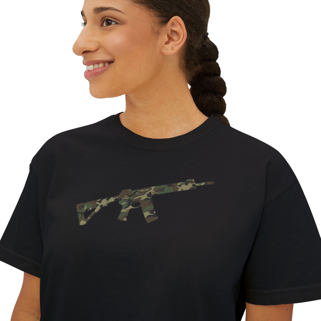 The Camo Collection-AR-Style Rifle- Women's Boxy Tee