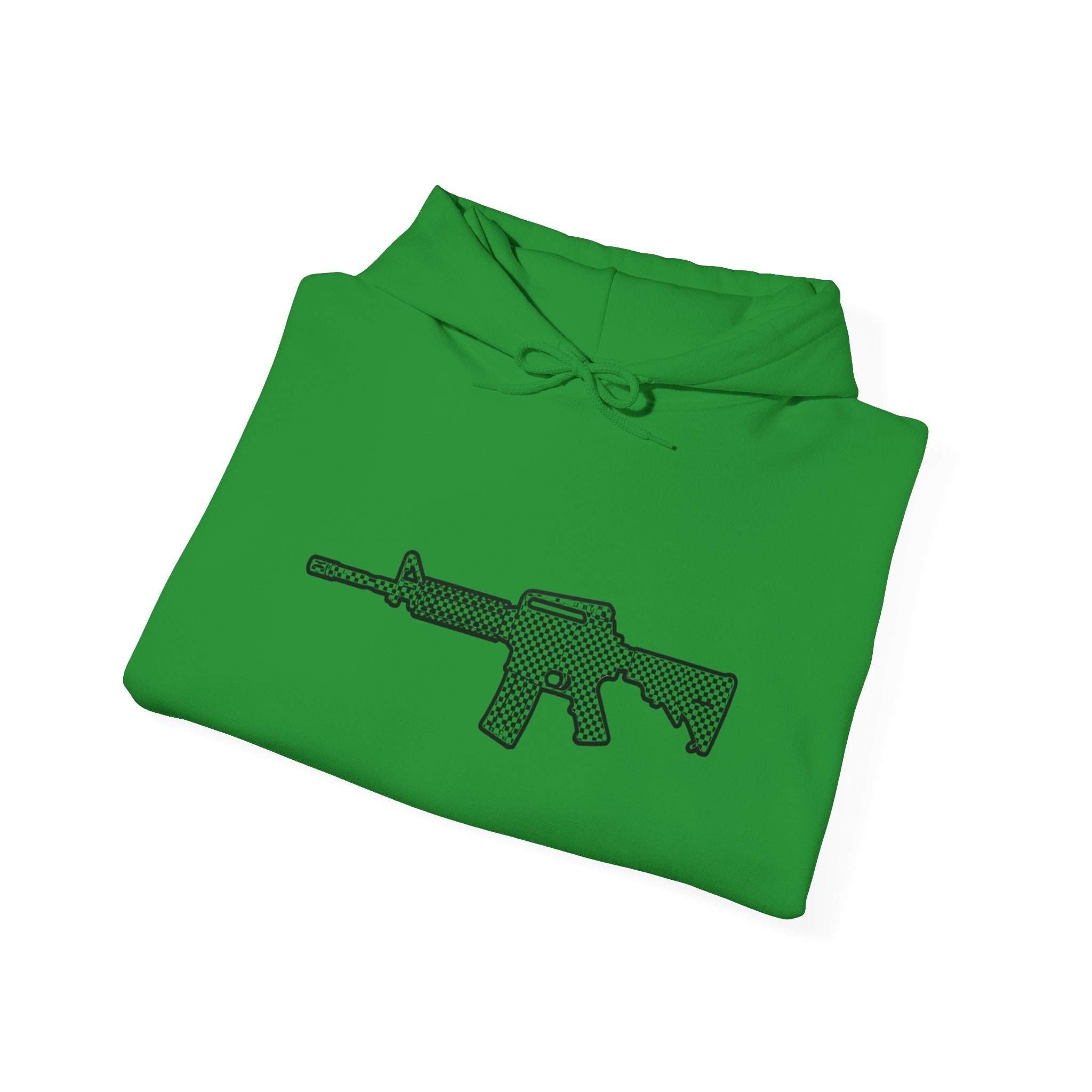 Checker Rifle Outline Graphic Hoodie
