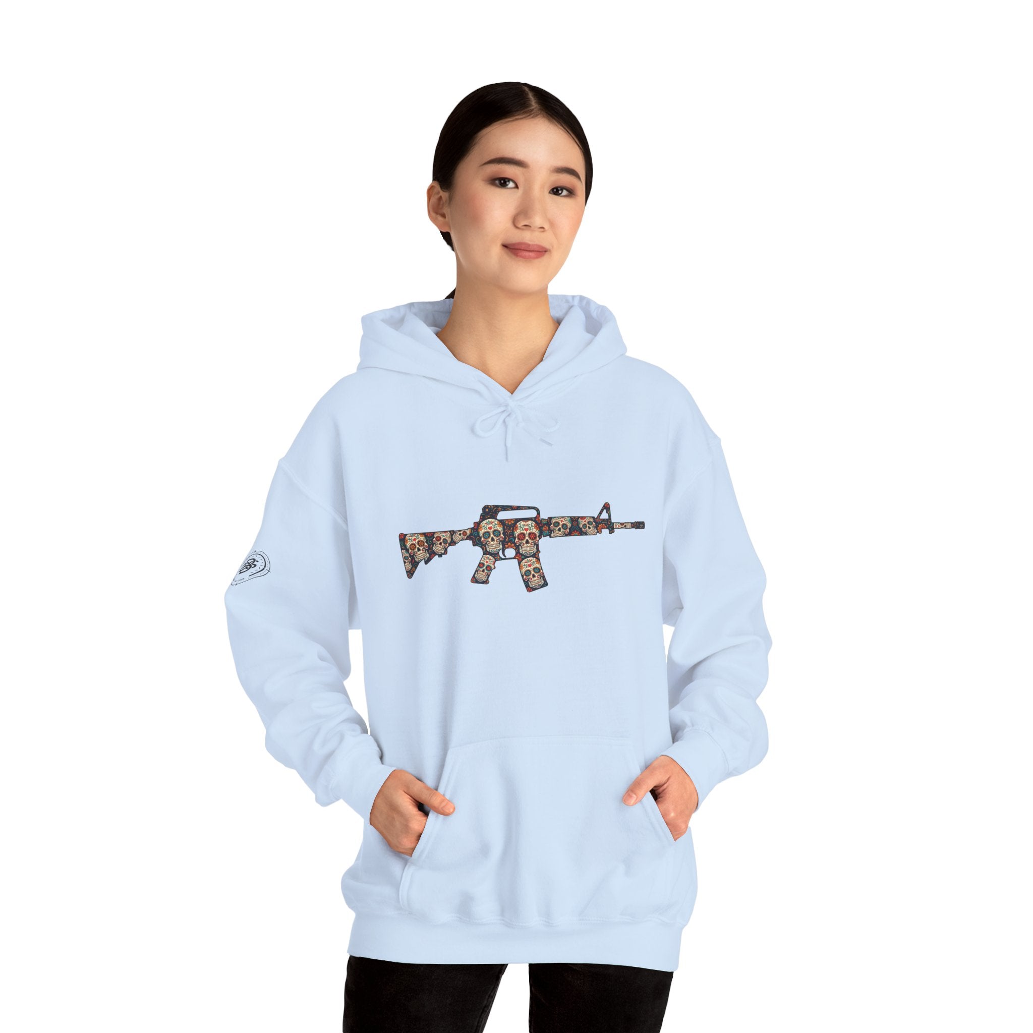 Sugar Skull AR-Style Rifle Graphic Hoodie