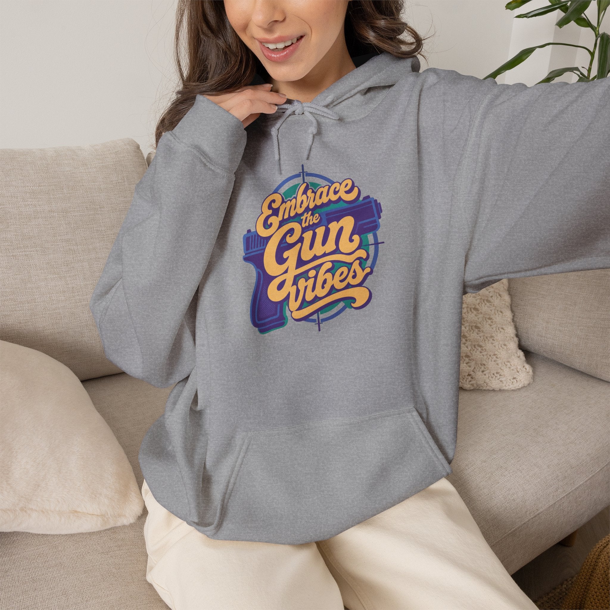 Embrace Gun Vibes Hoodie — Retro