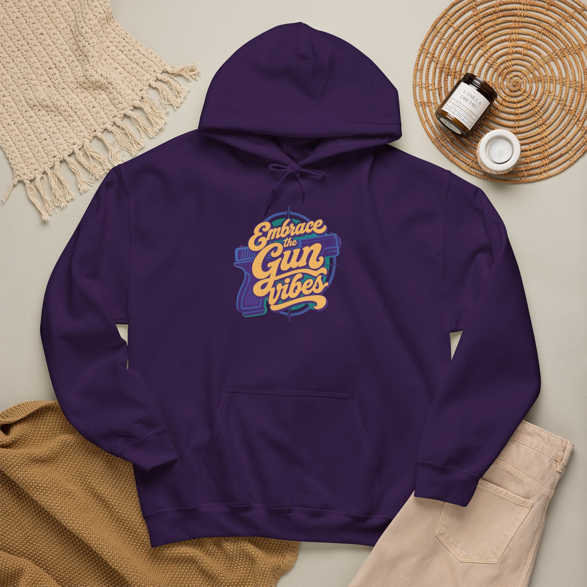 Embrace Gun Vibes Hoodie — Retro