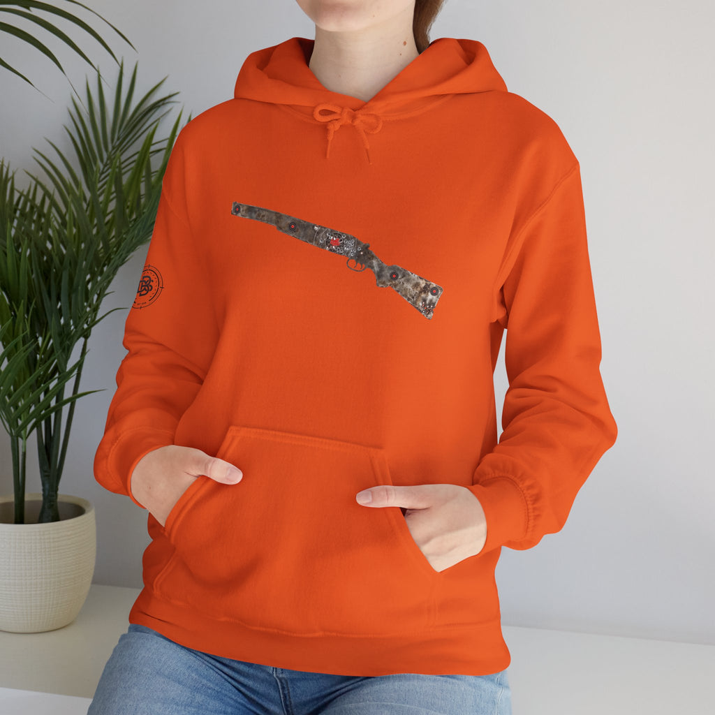 Vintage Metal Shotgun Target Graphic Hoodie