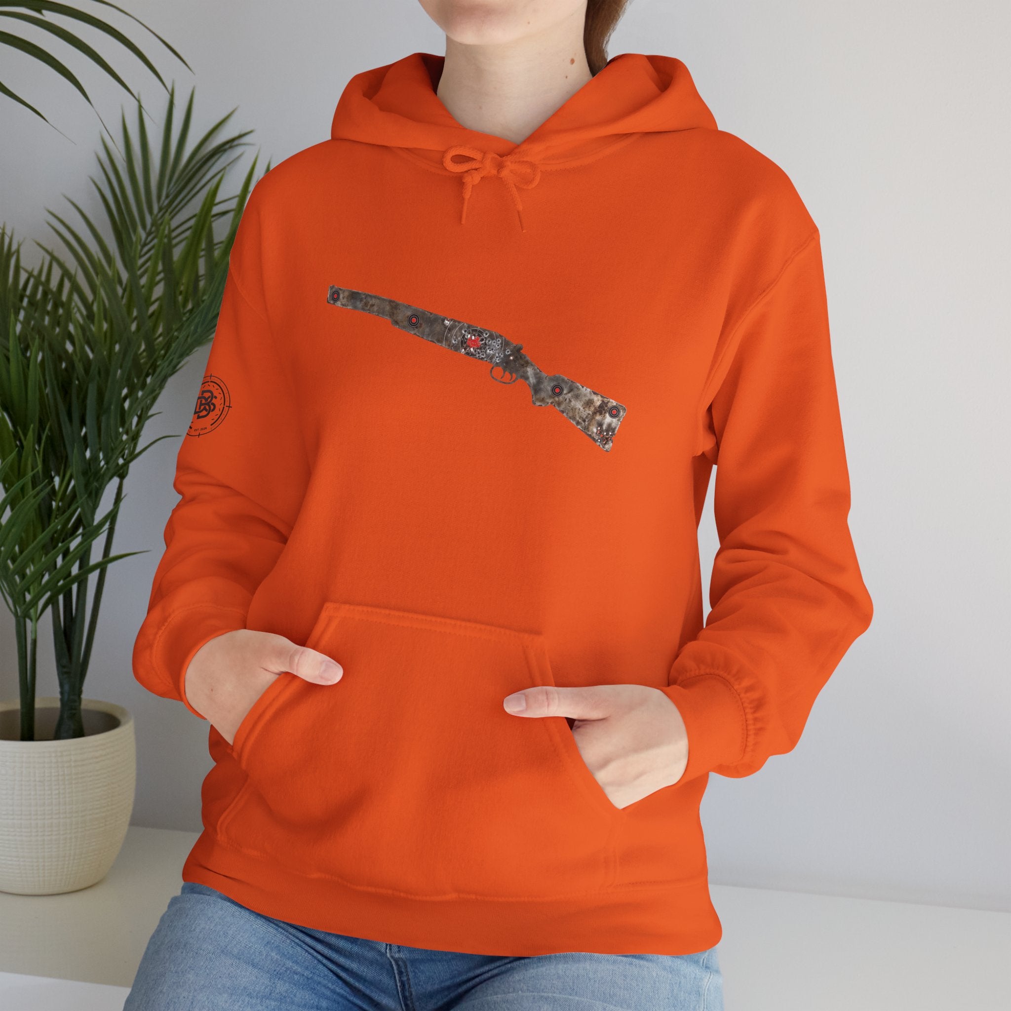 Vintage Metal Shotgun Target Graphic Hoodie