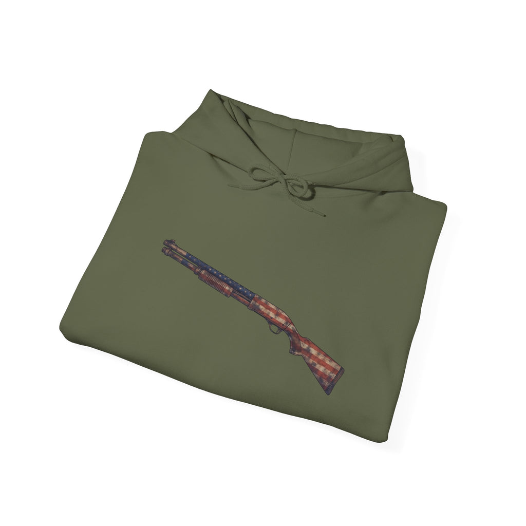 United States Flag Shotgun Graphic Hoodie