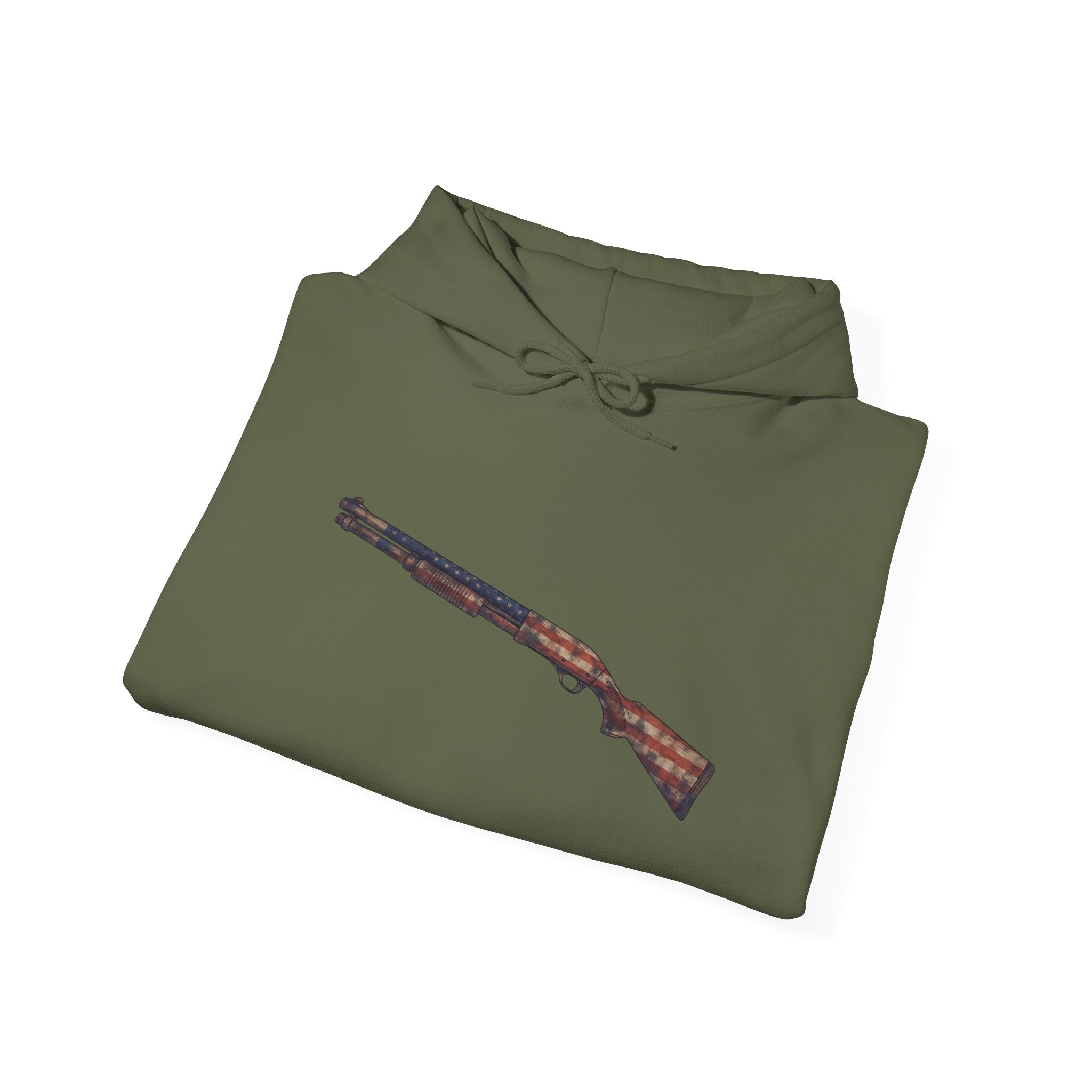 United States Flag Shotgun Graphic Hoodie