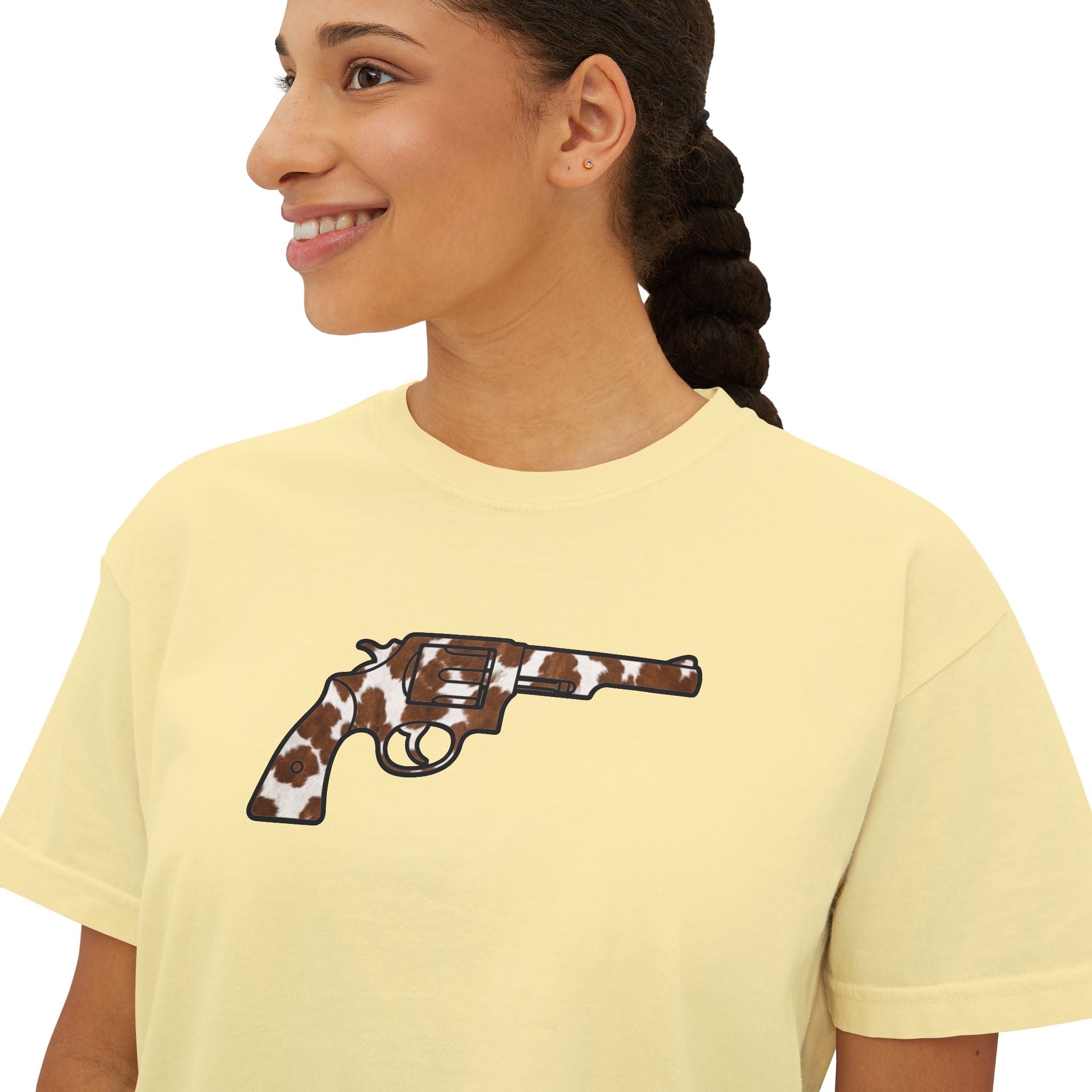 The Cowhide Collection-Revolver-Women's Boxy Tee
