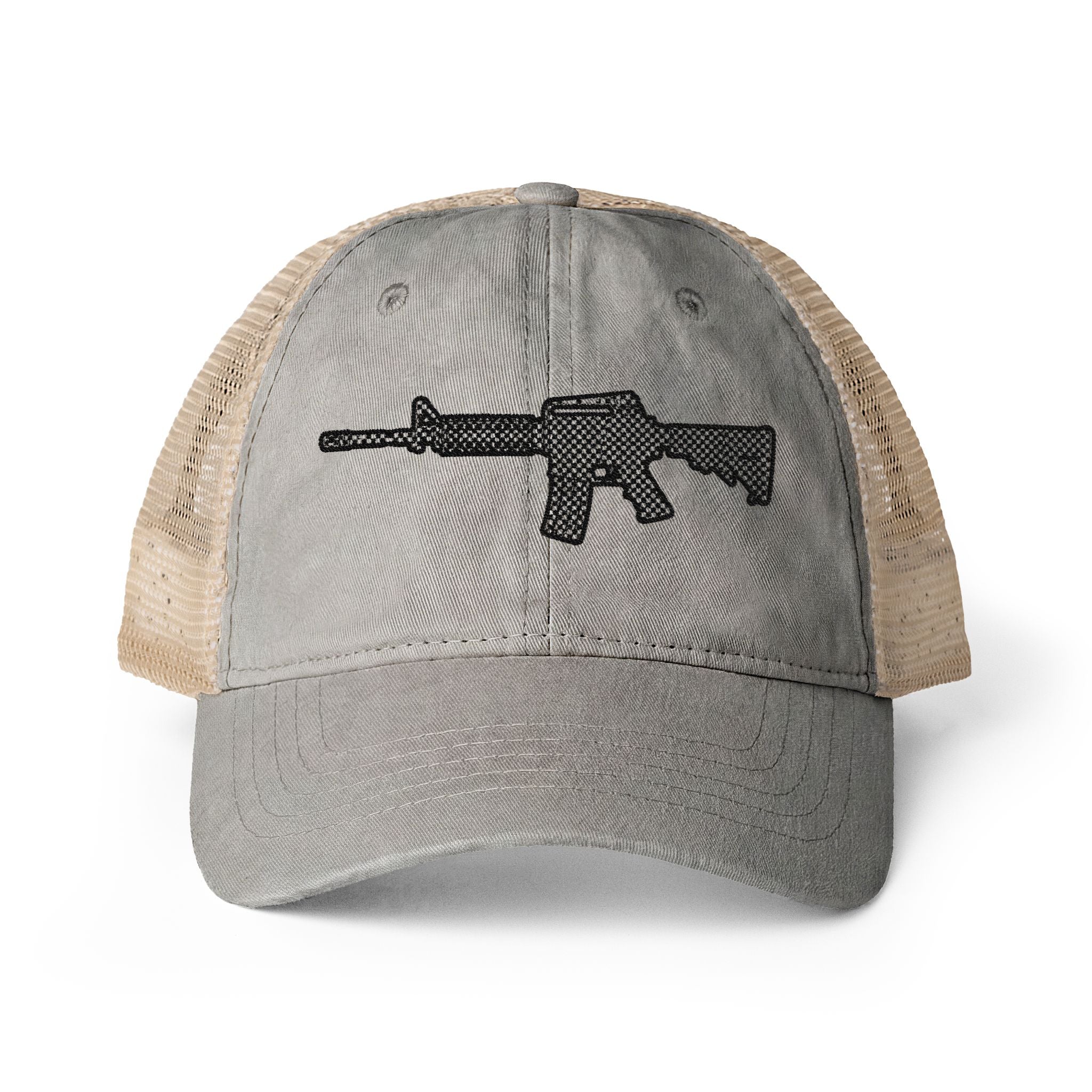 The Checker Collection- AR Rifle-Women's Washed Mesh-Back Cap