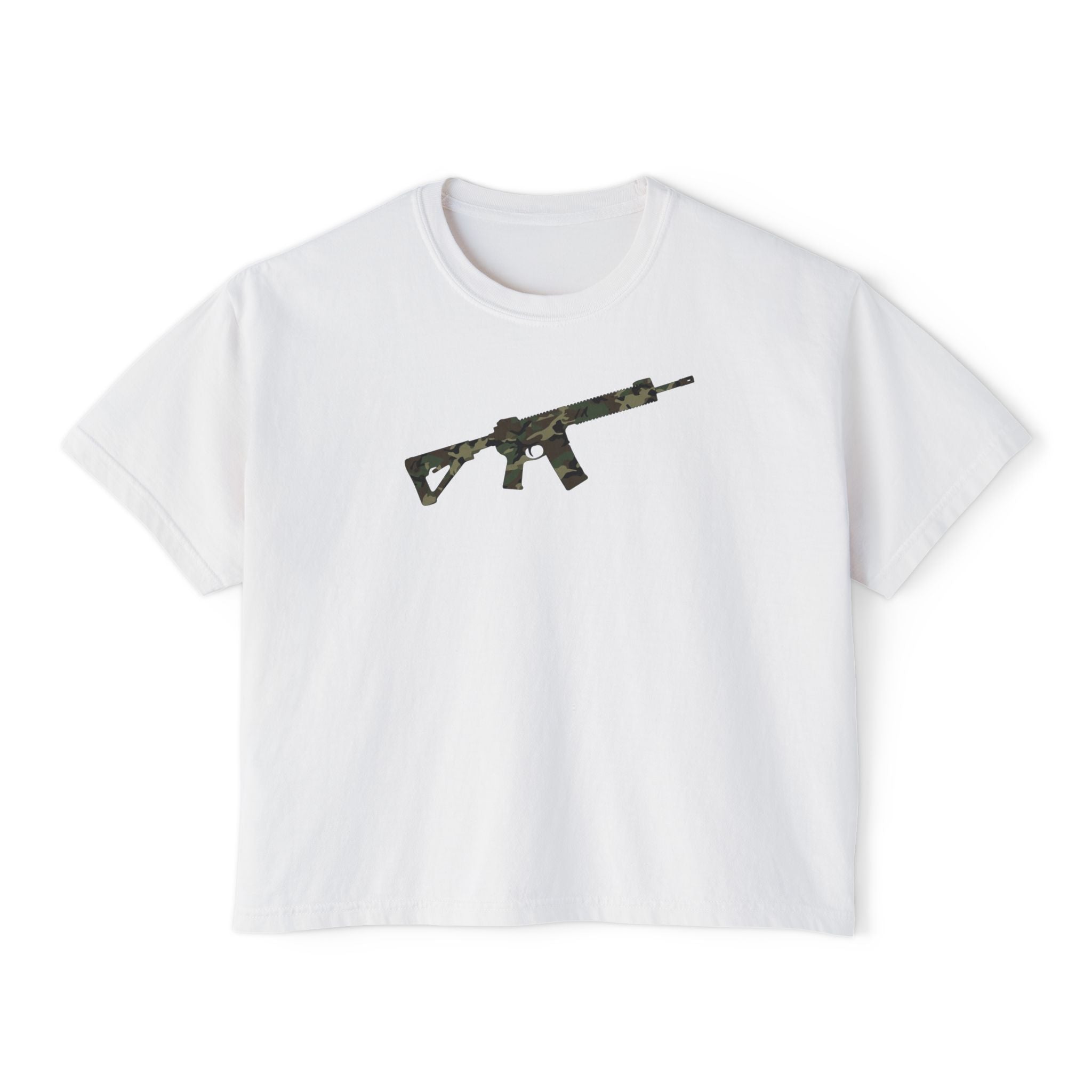 The Camo Collection-AR-Style Rifle- Women's Boxy Tee