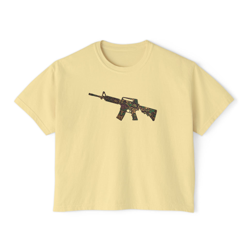 The Floral Collection- AR Rifle-Women's Boxy Tee