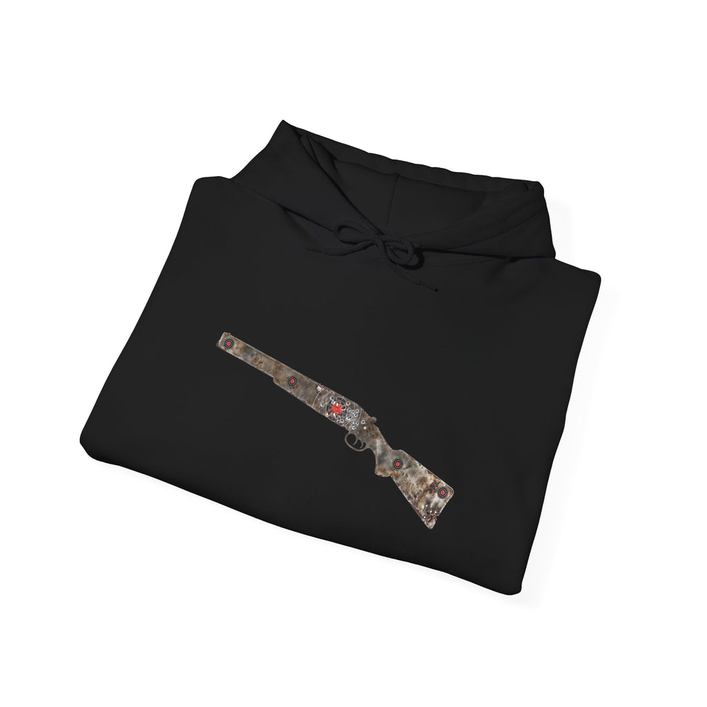 Vintage Metal Shotgun Target Graphic Hoodie
