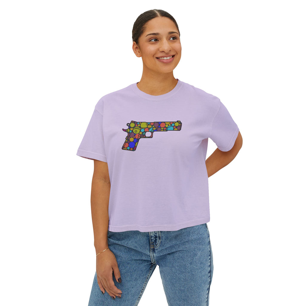 The Dot Collection- 1911 Pistol- Women's Boxy Tee