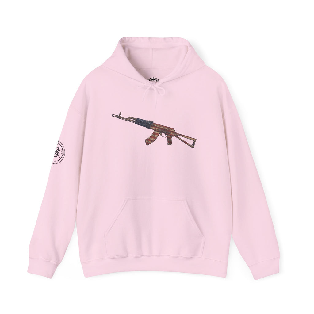 United States Flag AK-47 Graphic Hoodie
