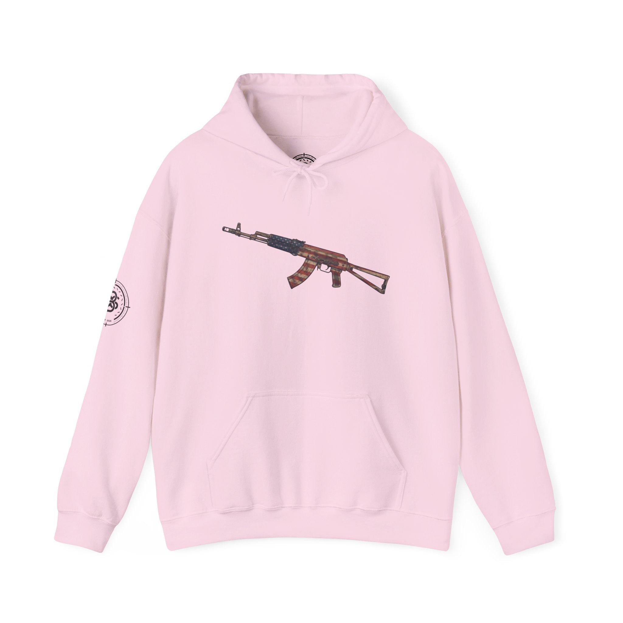 United States Flag AK-47 Graphic Hoodie