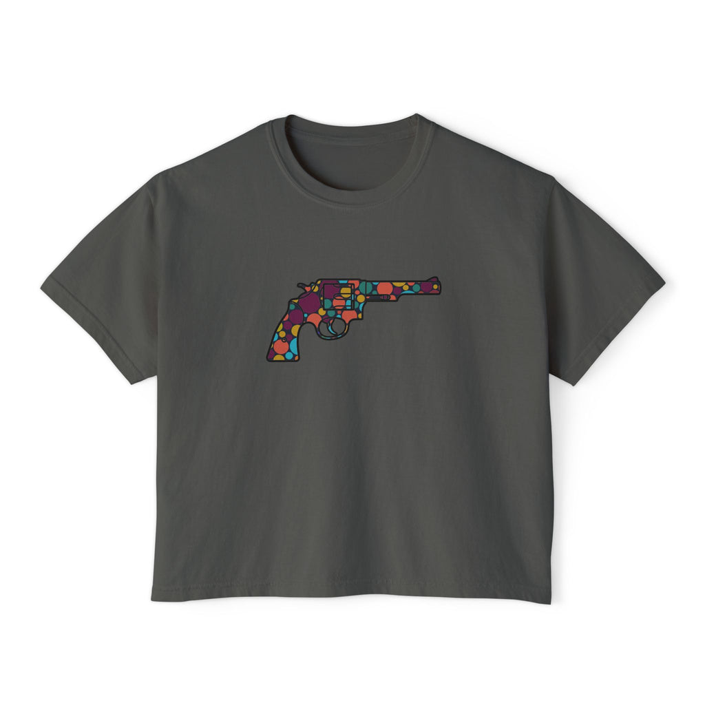 The Dots Collection-Revolver- Women's Casual Cropped T-Shirt
