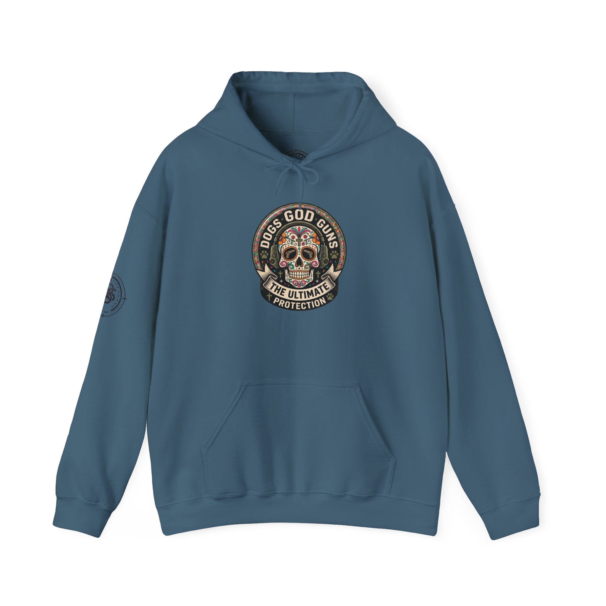 "Dogs God Guns: The Ultimate Protection- Graphic Hoodie