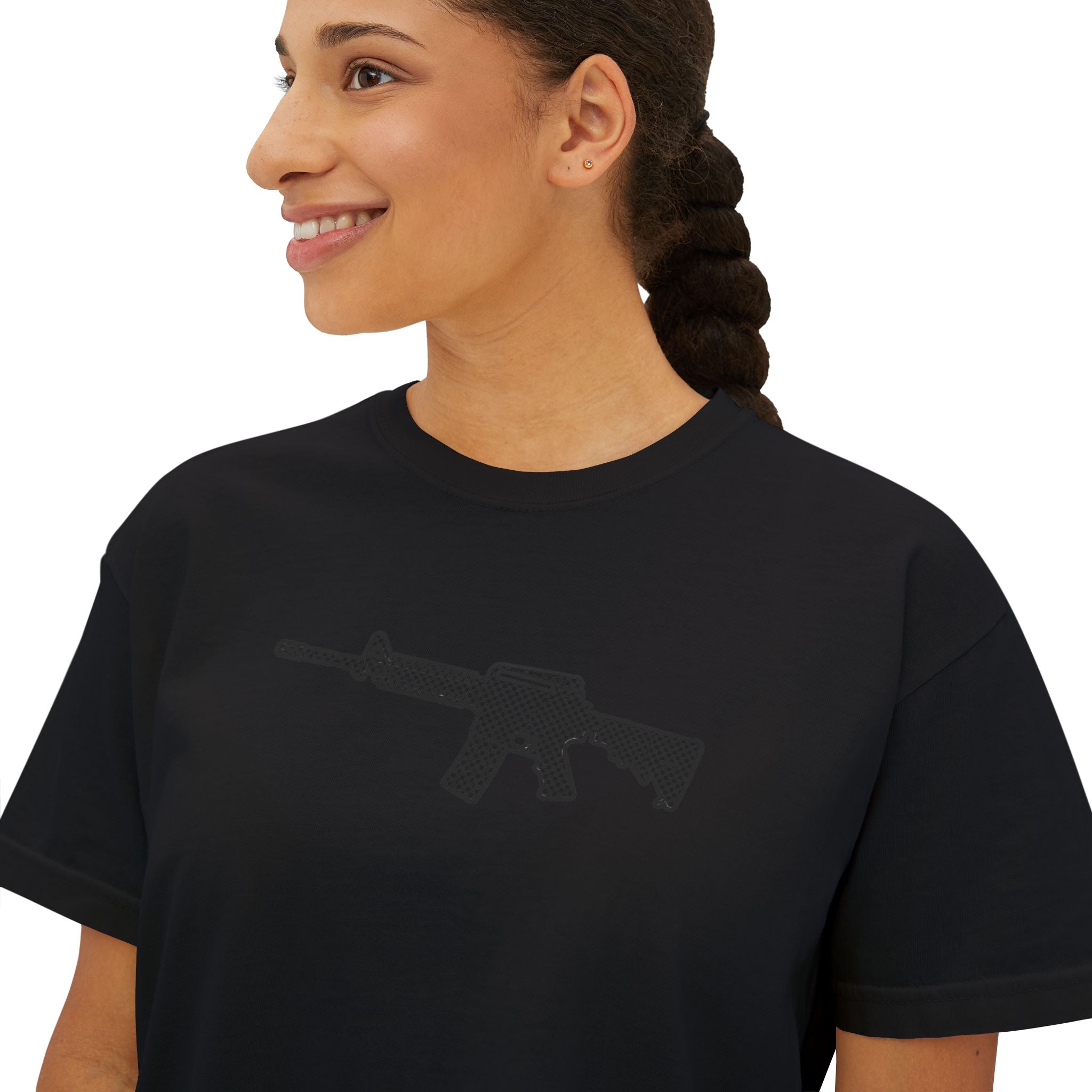 The Checker Collection-AR Rifle-Women's Boxy Tee