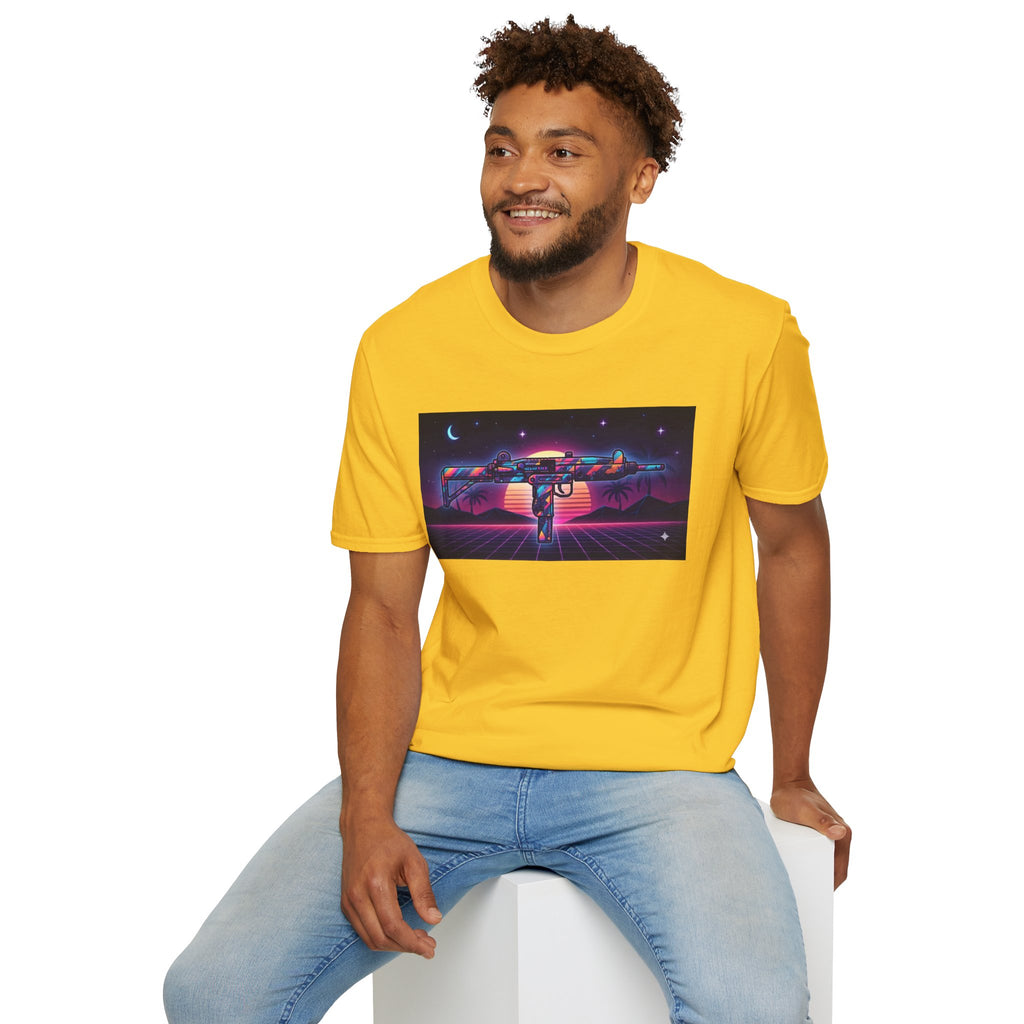 The Men's Collection- 80's Retro UZI-Softstyle T-Shirt
