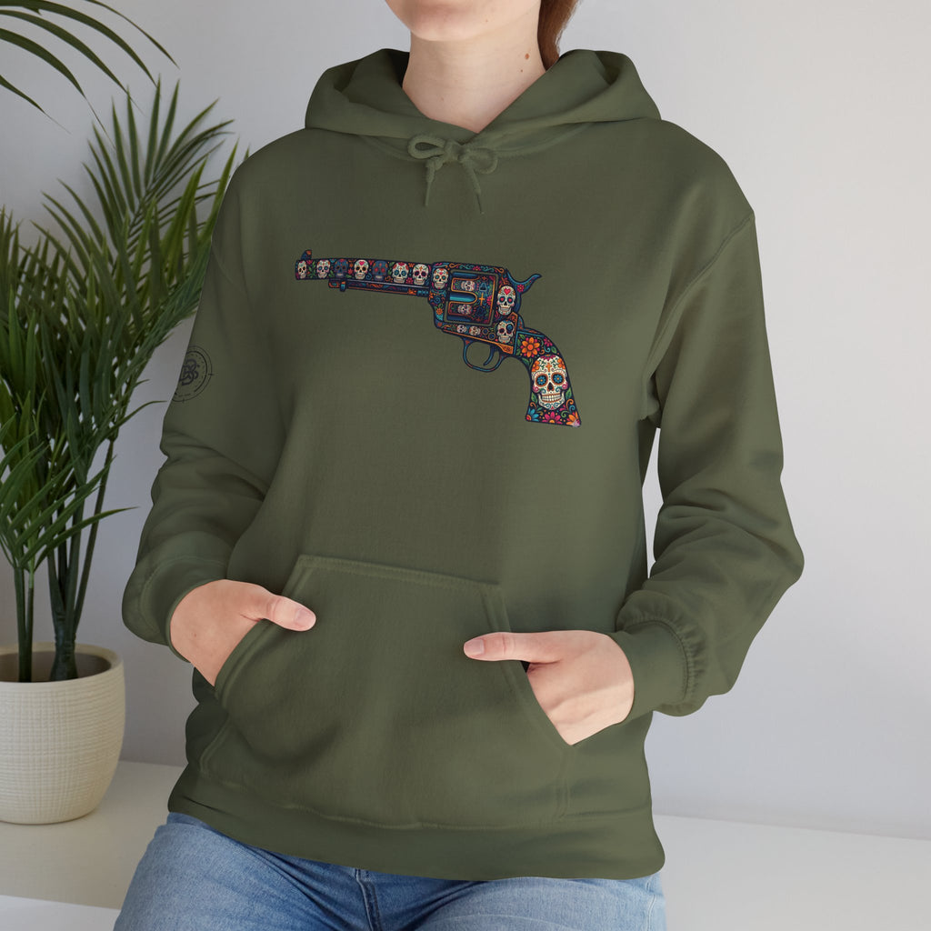 Sugar Skull Revolver Graphic Hoodie