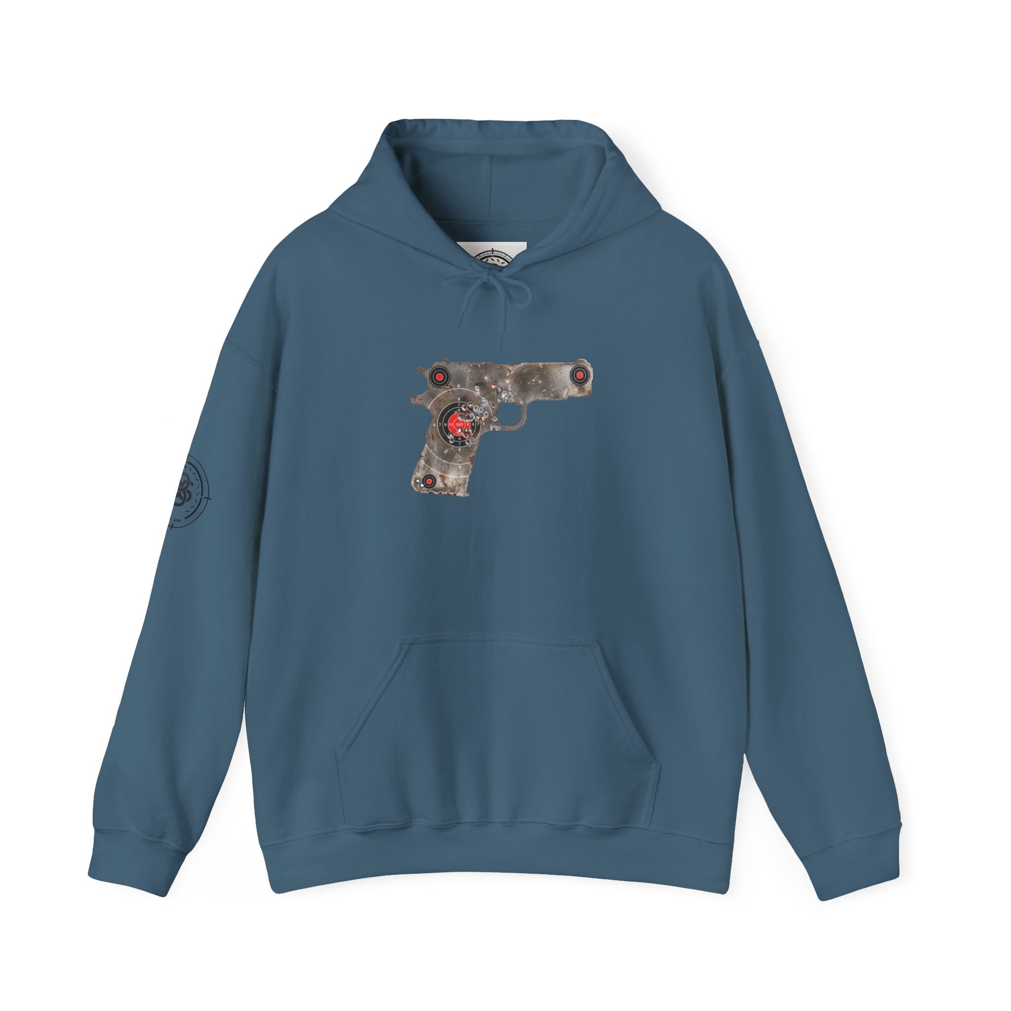 Vintage Metal Pistol Graphic Hoodie