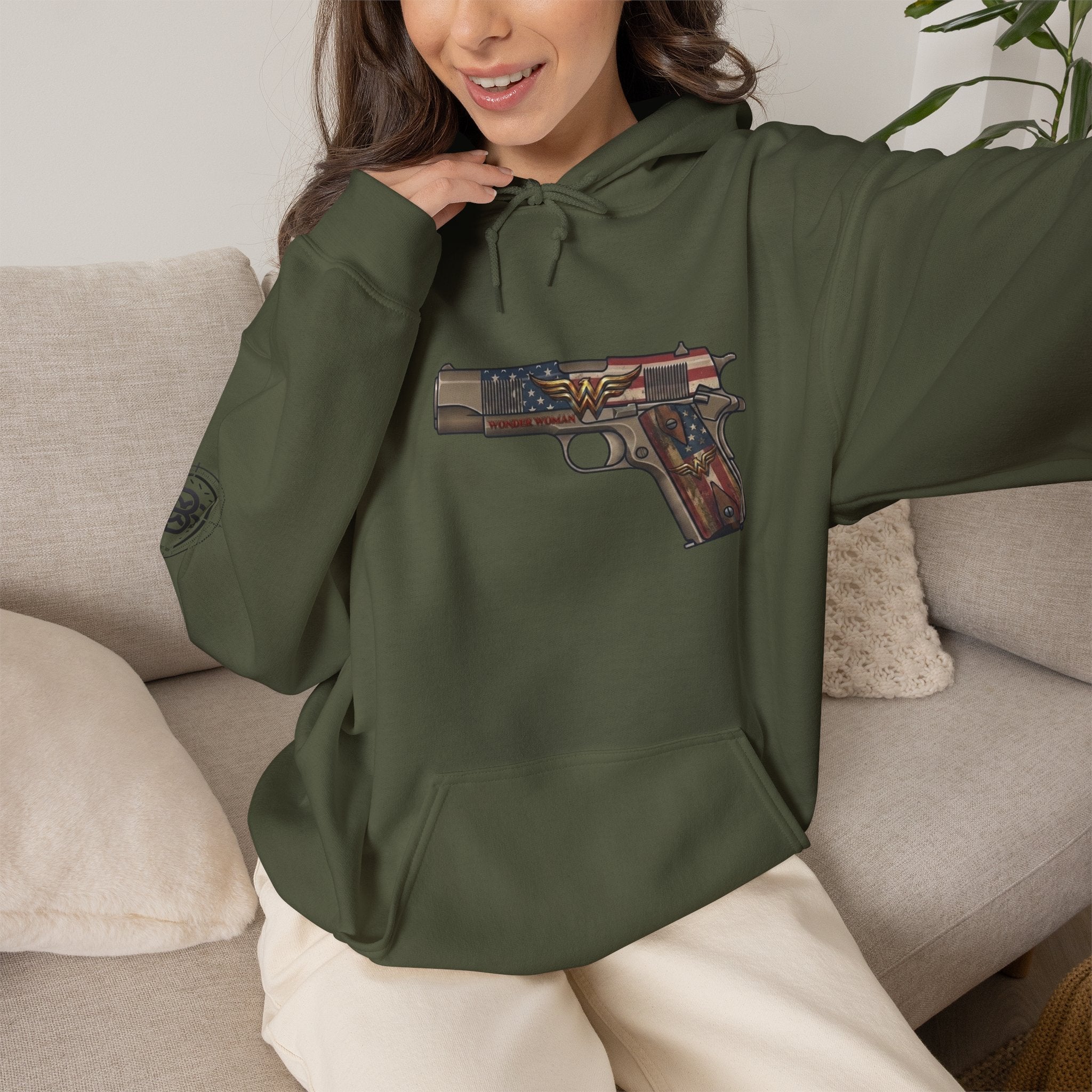 WW emblem Pistol Graphic Hoodie