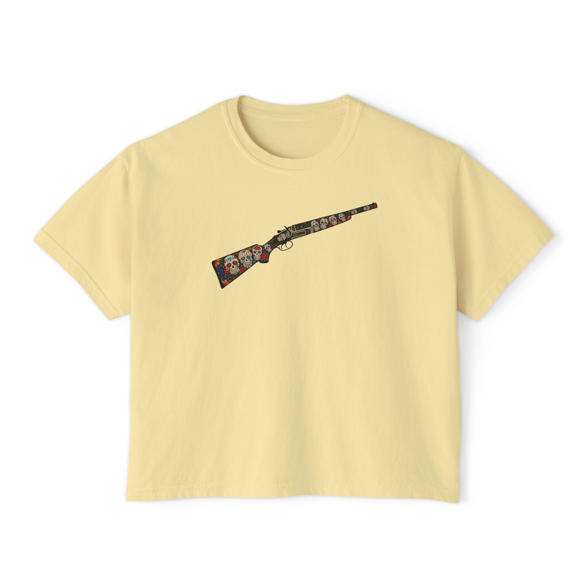 The Sugar Skull Collection -Shotgun- Women’s Boxy Tee