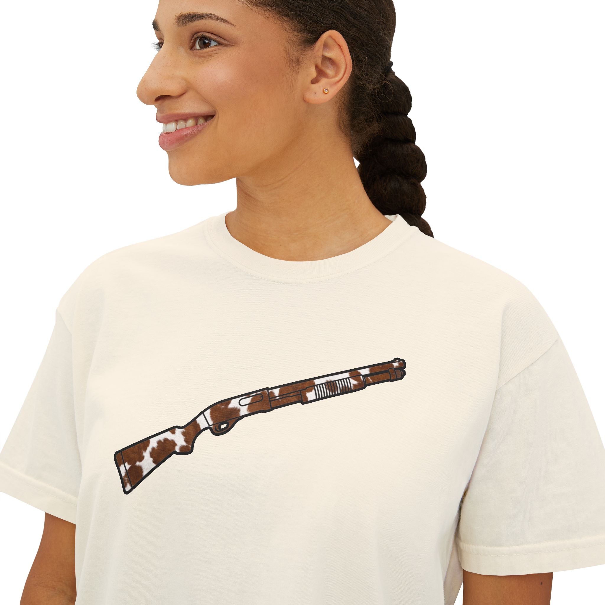 The Cowhide Collection-Shotgun-Women's Boxy Tee