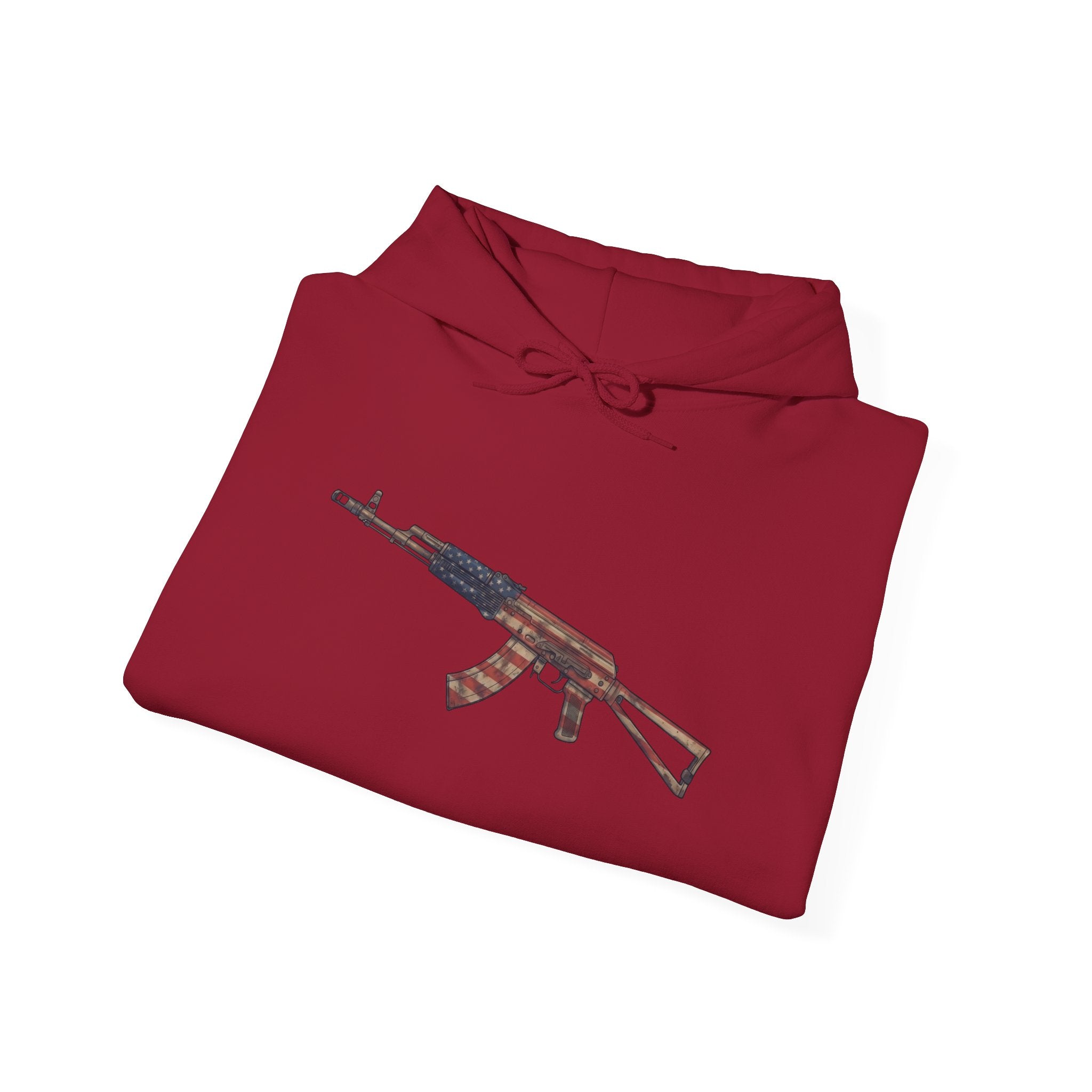 United States Flag AK-47 Graphic Hoodie