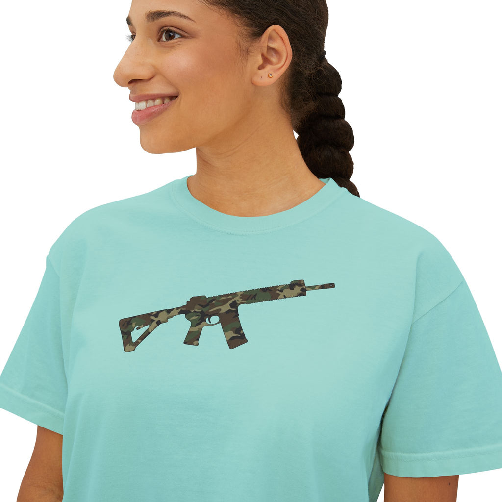 The Camo Collection-AR-Style Rifle- Women's Boxy Tee