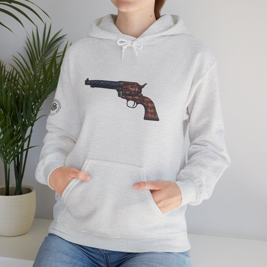 United States Flag Revolver Graphic Hoodie