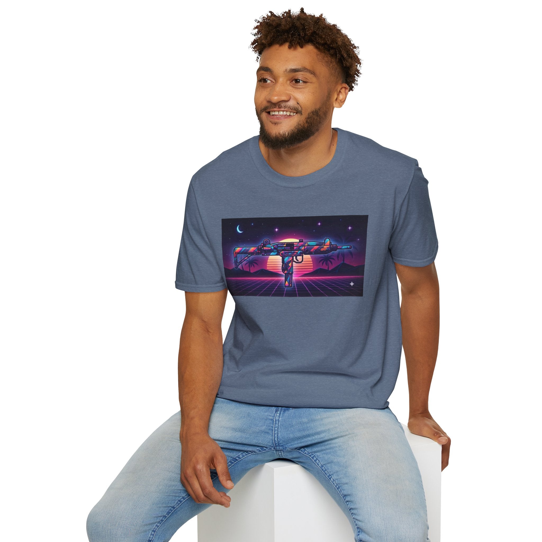 The Men's Collection- 80's Retro UZI-Softstyle T-Shirt