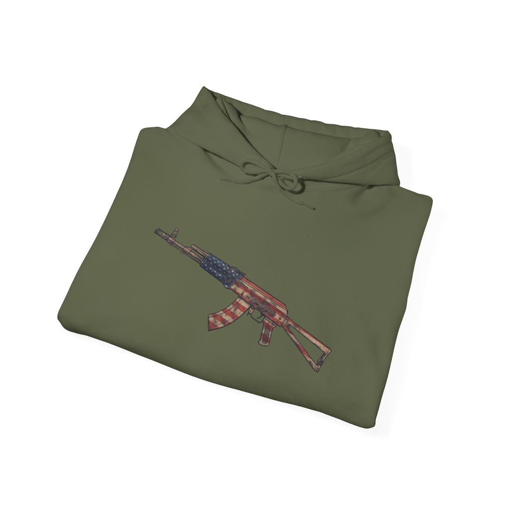 United States Flag AK-47 Graphic Hoodie