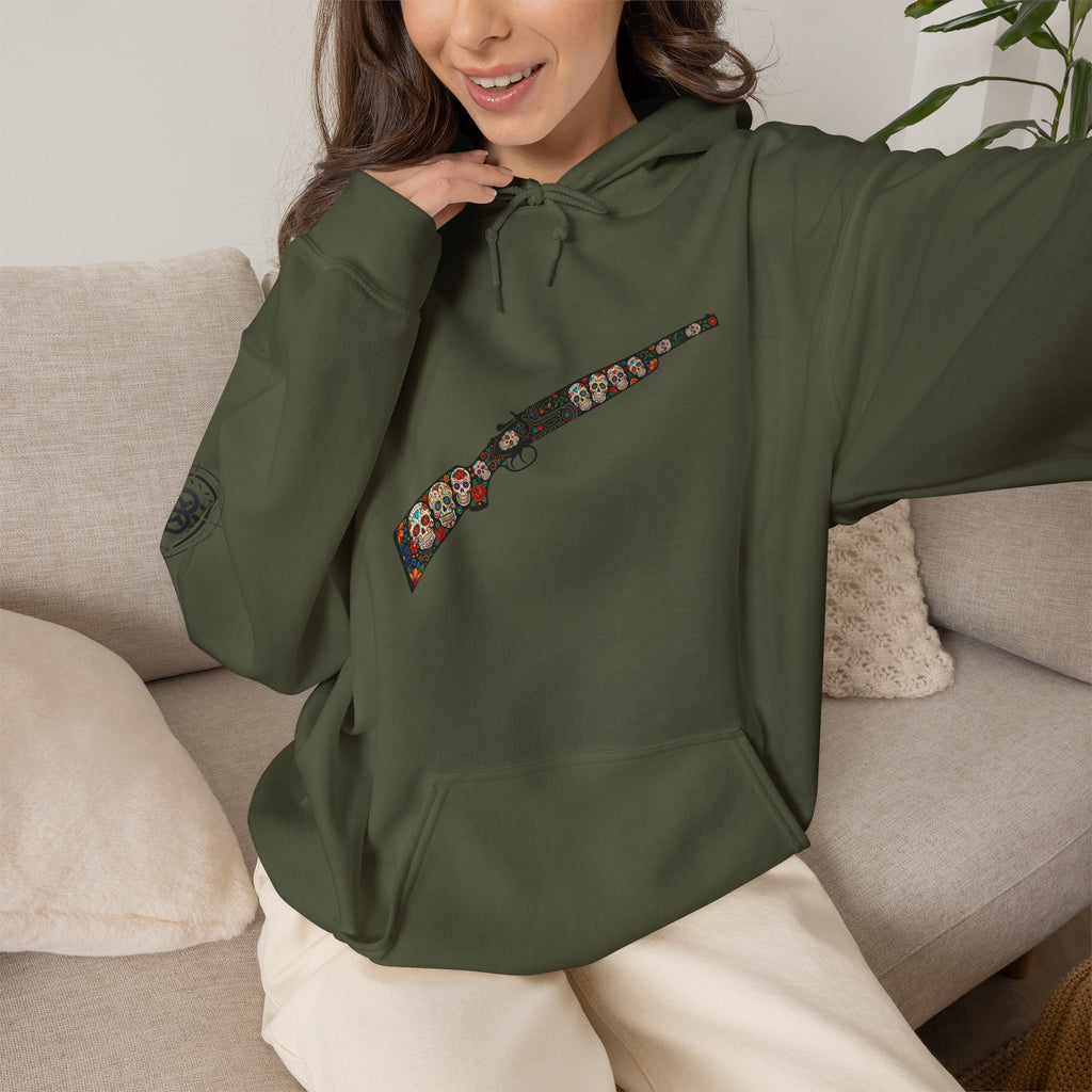 Sugar Skull Shotgun Graphic Hoodie