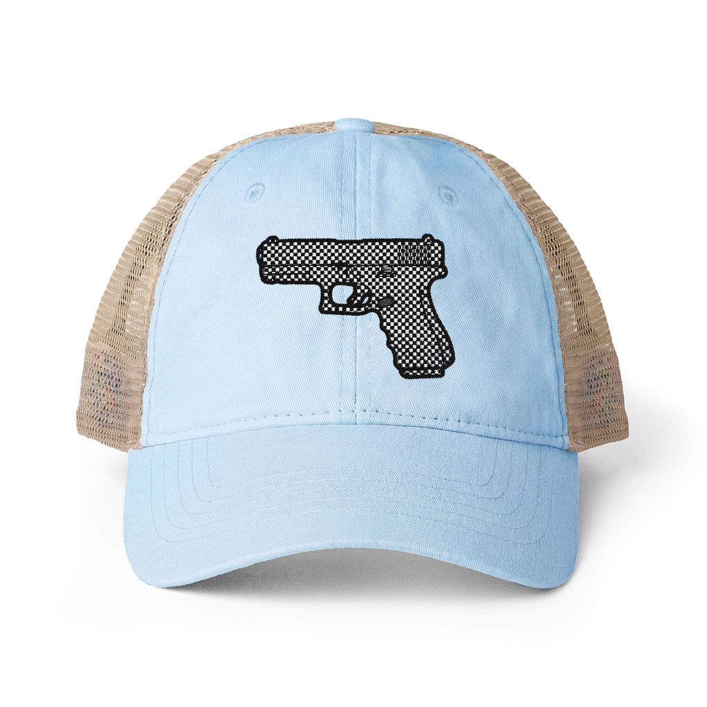The Checker Collection-Pistol-Women's Washed Mesh-Back Cap