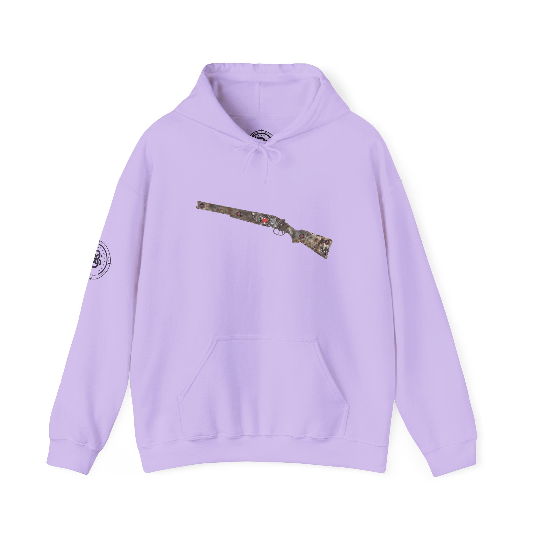 Vintage Metal Shotgun Target Graphic Hoodie