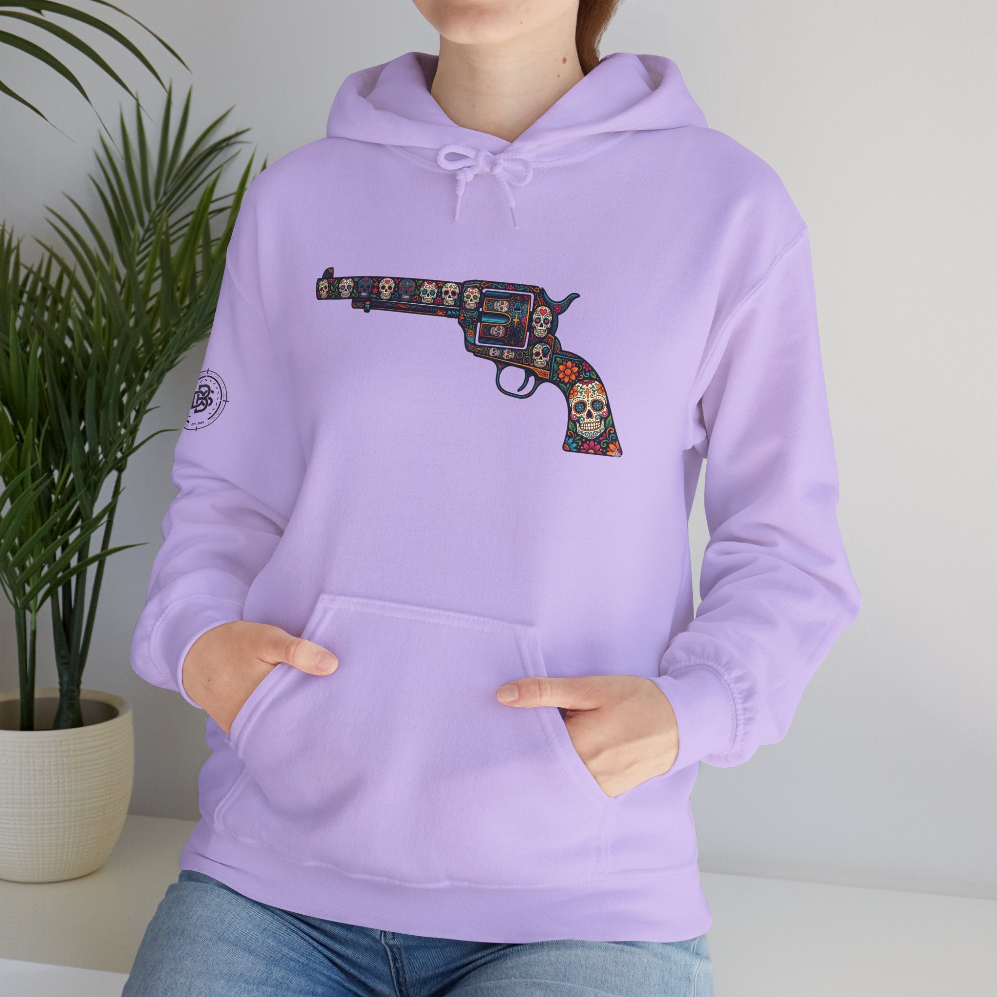 Sugar Skull Revolver Graphic Hoodie
