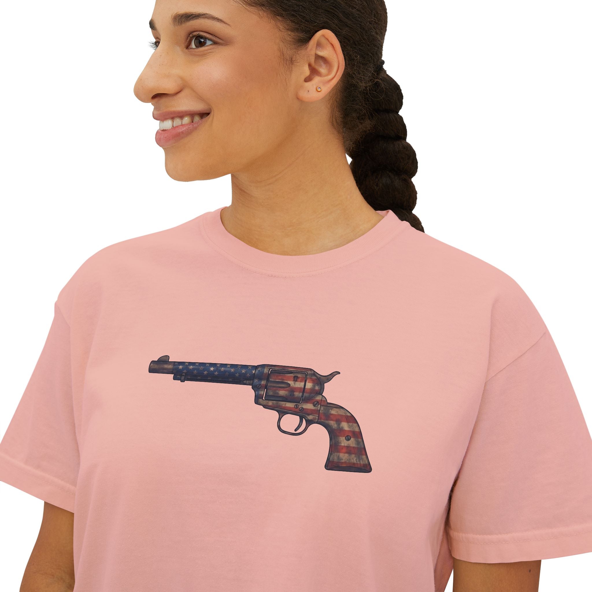 The US Flag Collection-Revolver- Women's Boxy Tee