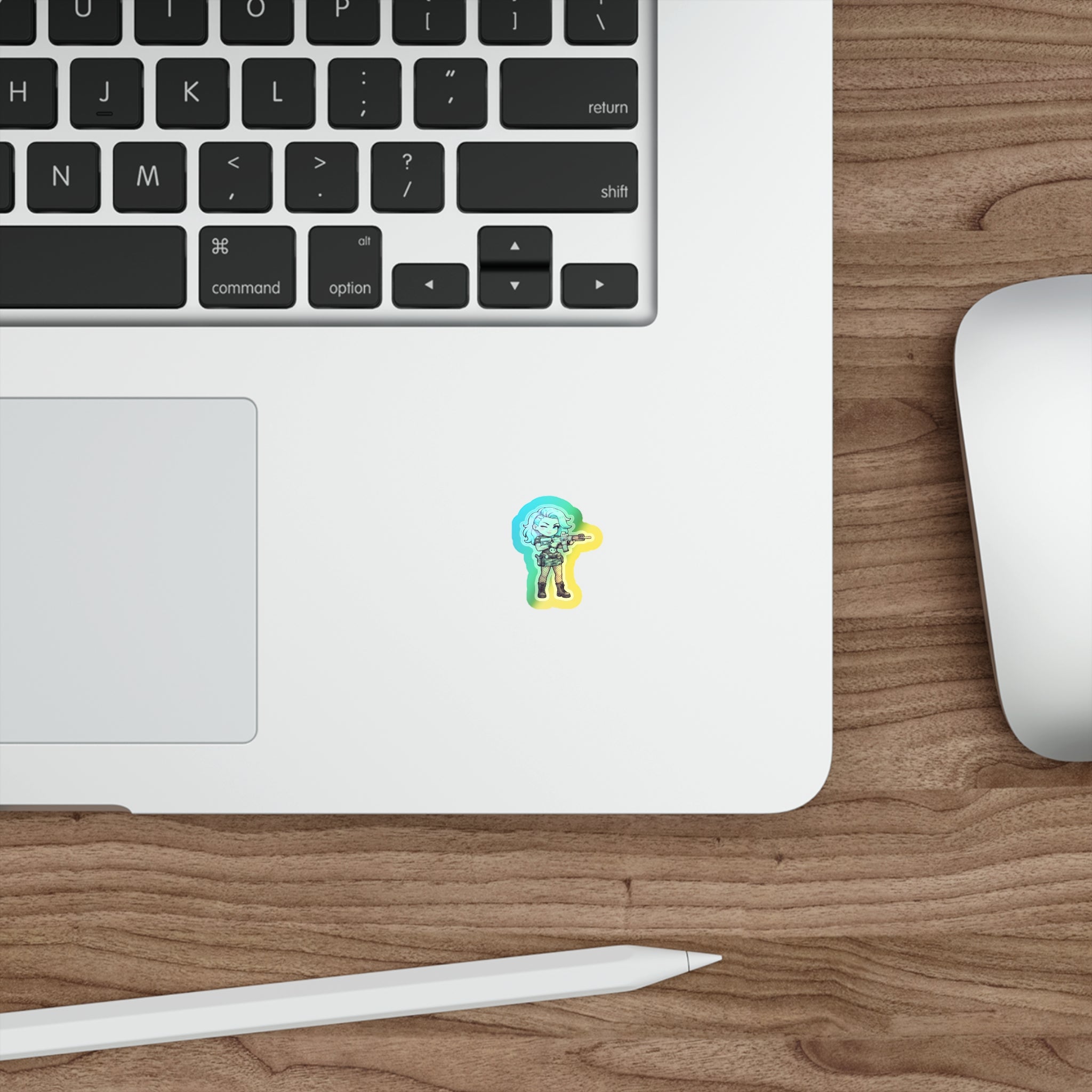 Cute Shooter Holographic Die-cut Stickers