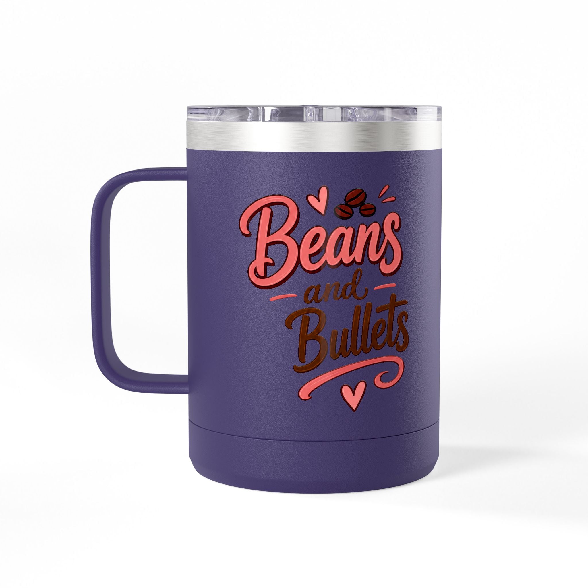 Beans and Bullets-15oz Travel Mug Tumbler