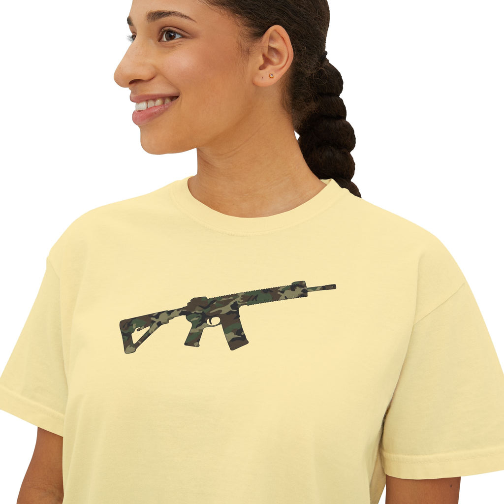 The Camo Collection-AR-Style Rifle- Women's Boxy Tee